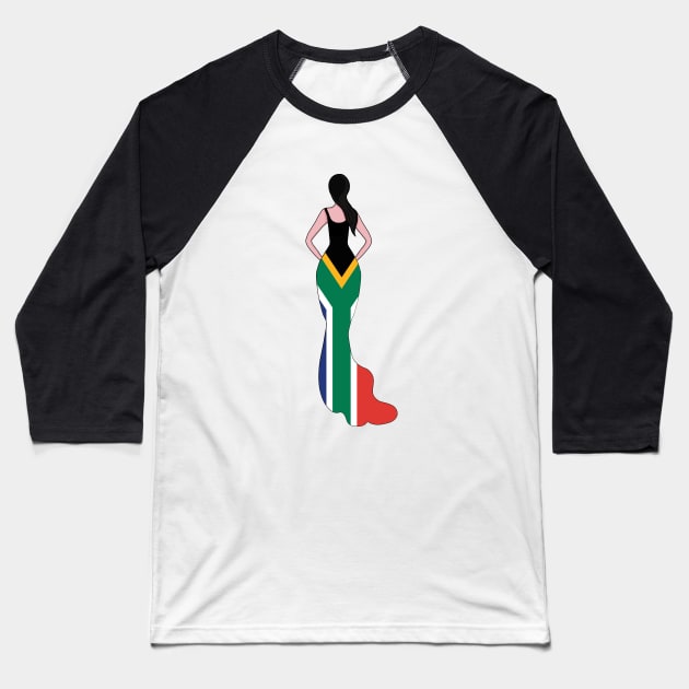 South Africa Woman Baseball T-Shirt by DiegoCarvalho